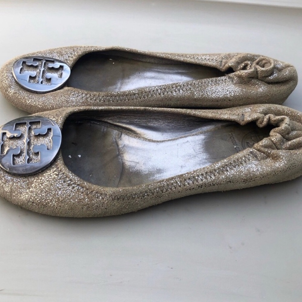 Tory Burch Miller Bronze/Gold Flats. Size 8. - Picture 5 of 9